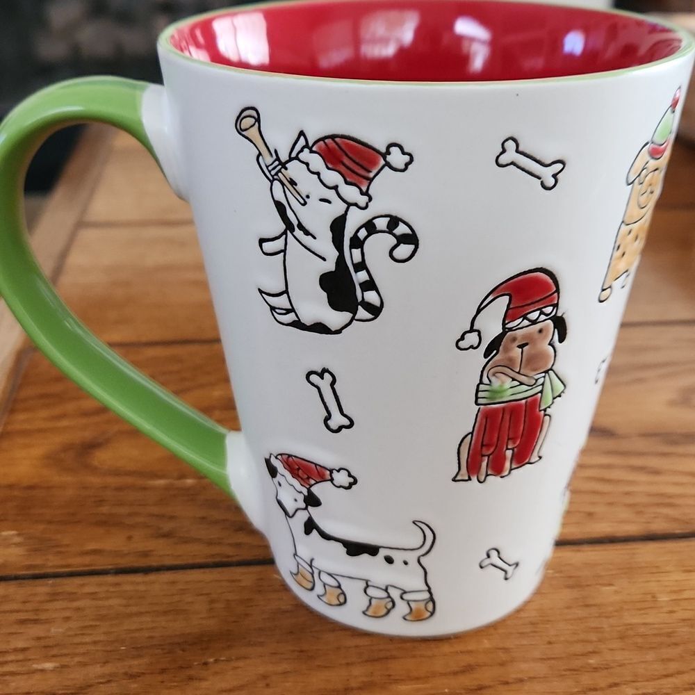 Spectrum designz whimsical Christmas cats and dogs holiday coffee mug